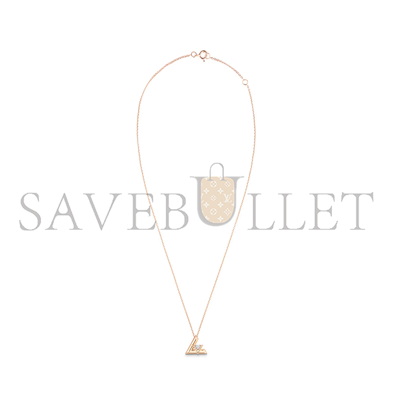 LOUIS VUITTON LV VOLT ONE SMALL PENDANT, PINK GOLD AND DIAMOND Q93813